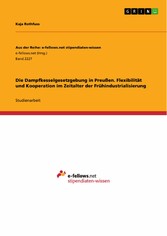 Die Dampfkesselgesetzgebung in Preußen. Flexibilität und Kooperation im Zeitalter der Frühindustrialisierung