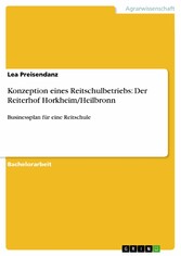 Konzeption eines Reitschulbetriebs: Der Reiterhof Horkheim/Heilbronn - Businessplan für eine Reitschule